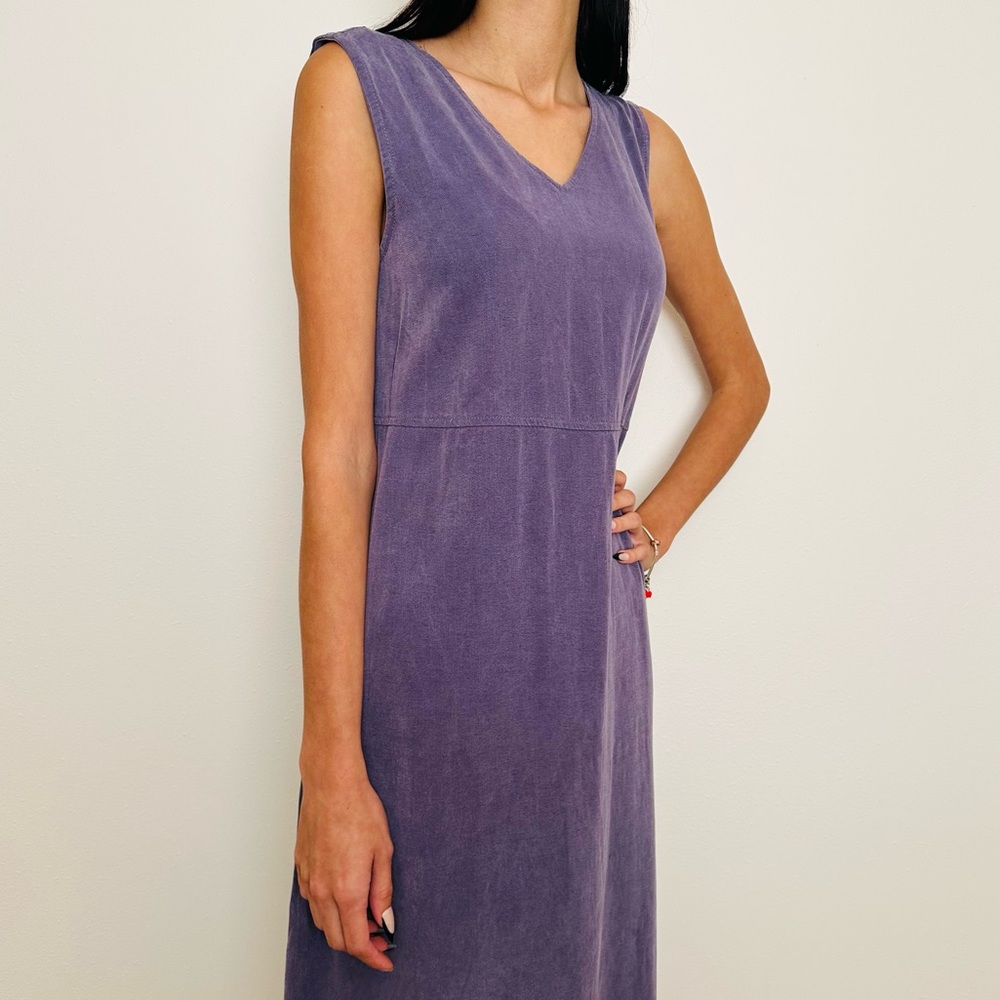 Coldwater Creek Purple Sleeveless Midi Dress - Picture 4 of 6